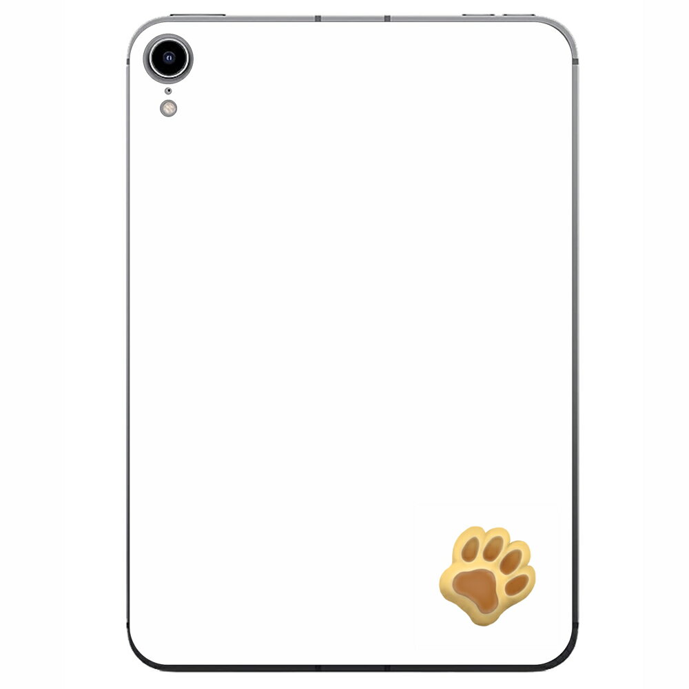 [iPad mini (第6世代) iPad mini6用 肉球 背面フィルム なんちゃって ぷくぷく イエロー/ブラウン] SPACECOOL(r)フィルム使用 （タブレット熱中症対策 ※屋外利用時）