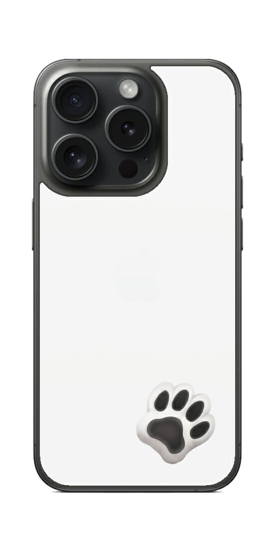 [ClearView iPhone 15 Pro Max用 肉球 背面フィルム なんちゃって ぷくぷく ホワイト/ブラック] SPACECOOL(r)フィルム使用（スマートフォン熱中症対策 ※屋外利用時）