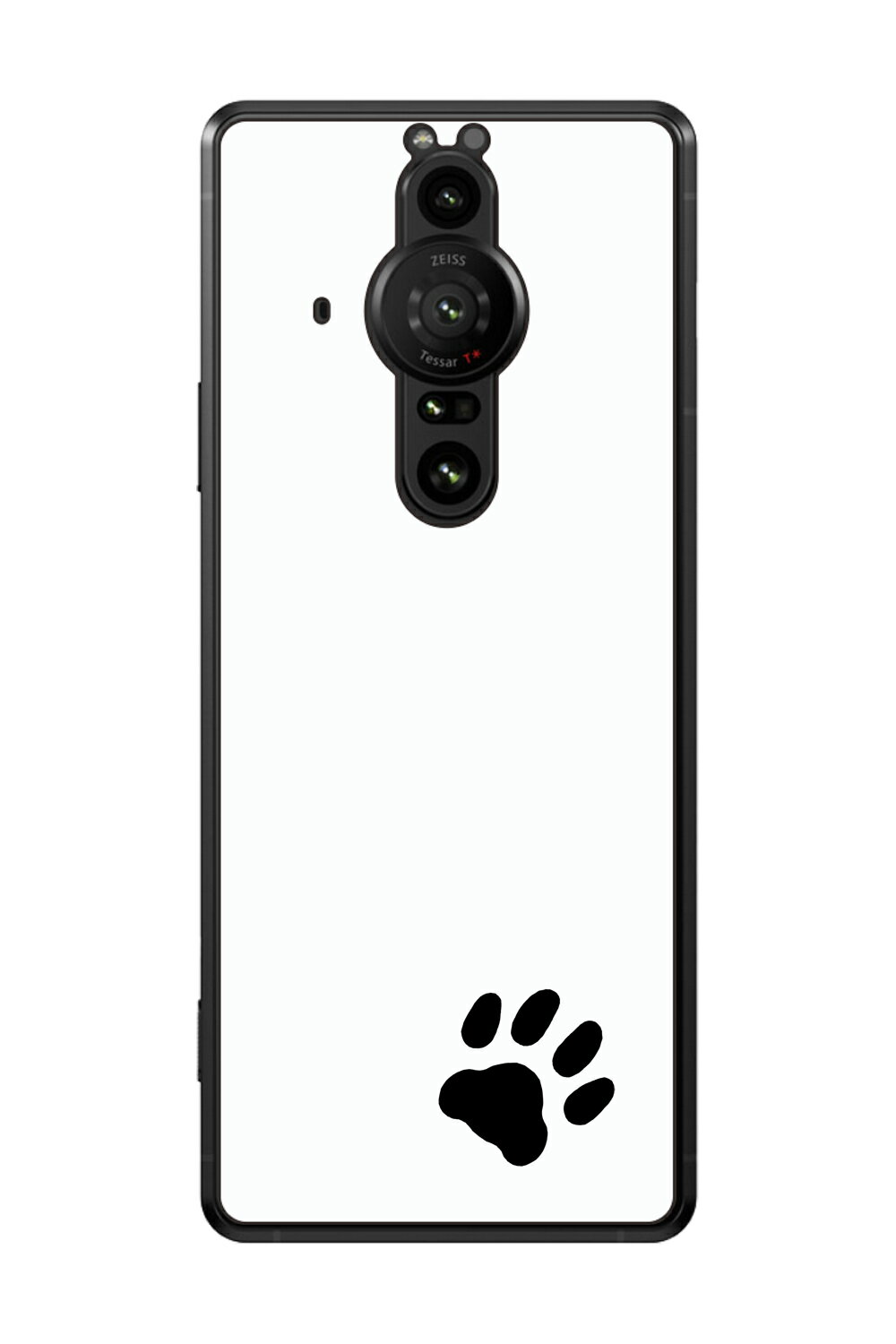 [ClearView Sony Xperia PRO-I XQ-BE42用 肉球 背面フィルム ワンポイント ブラック] SPACECOOL(r)フィルム使用（スマートフォン熱中症予防 ※屋外利用時）