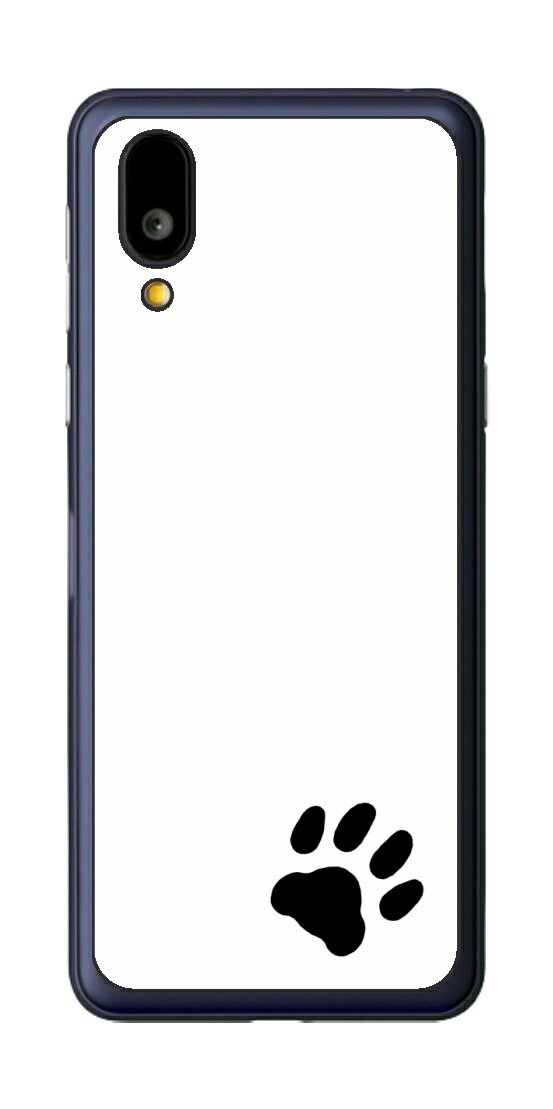 [ClearView シャープ BASIO active用 肉球 背面フィルム ワンポイント ブラック] SPACECOOL(r)フィルム使用（スマートフォン熱中症予防 ※屋外利用時）