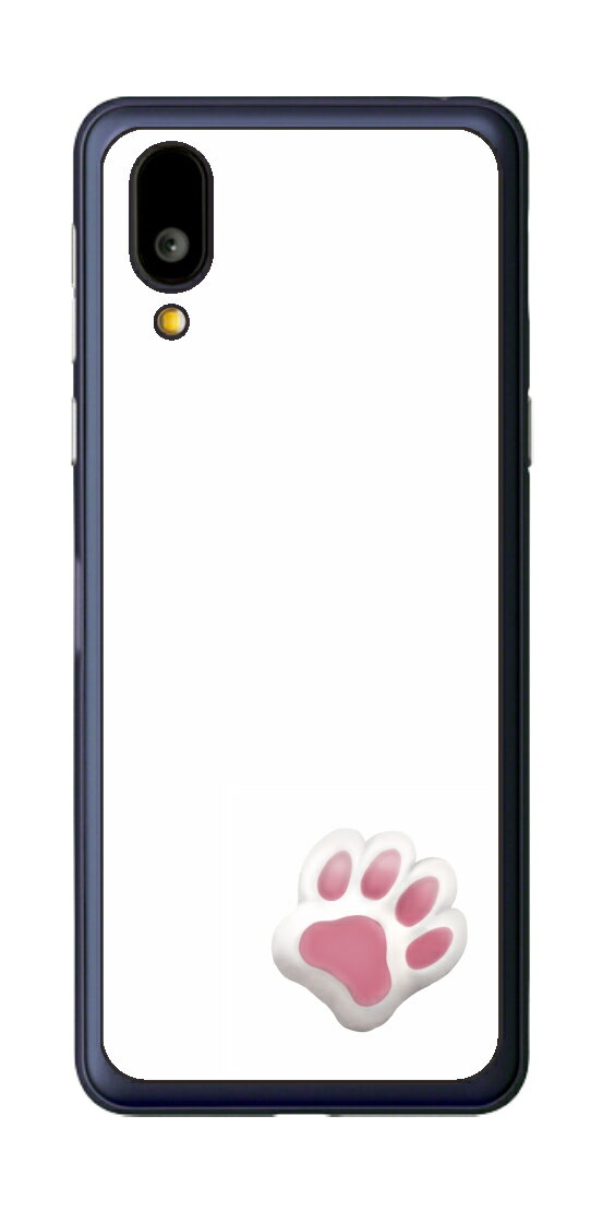 [ClearView シャープ BASIO active用 肉球 背面フィルム なんちゃって ぷくぷく ホワイト/ピンク] SPACECOOL(r)フィルム使用（スマートフォン熱中症予防 ※屋外利用時）