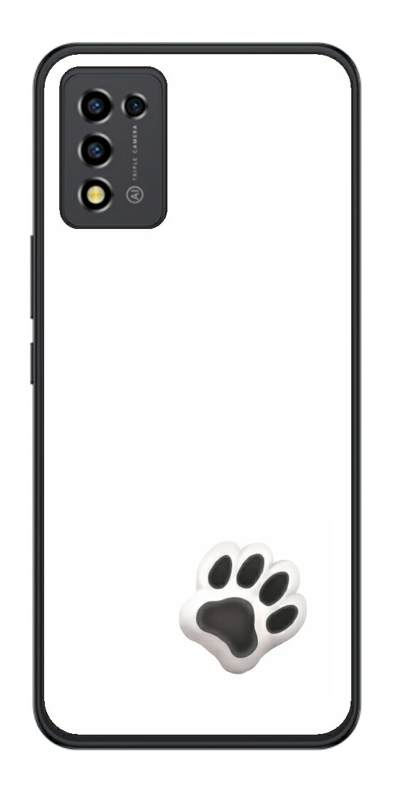 [ClearView Libero 5G III用 肉球 背面フィルム なんちゃって ぷくぷく ホワイト/ブラック] SPACECOOL(r)フィルム使用（スマートフォン熱中症予防 ※屋外利用時）