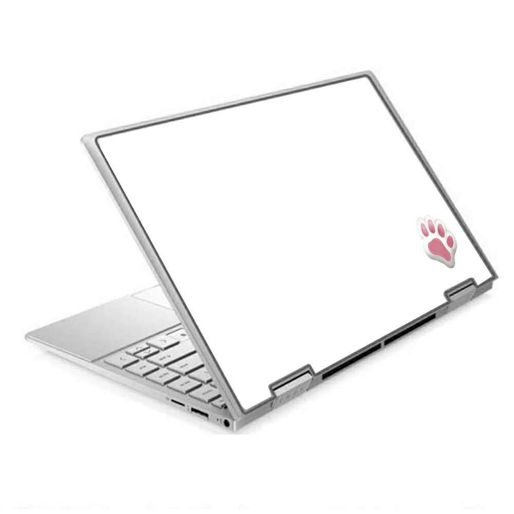 楽天モバイルマスター[HP ENVY x360 13-bd0000 20年12月/21年/22年モデル 13.3インチ用 肉球 天板フィルム なんちゃって ぷくぷく ホワイト/ピンク] SPACECOOL（r）フィルム使用 （ノートパソコン熱中症予防 ※屋外利用時）