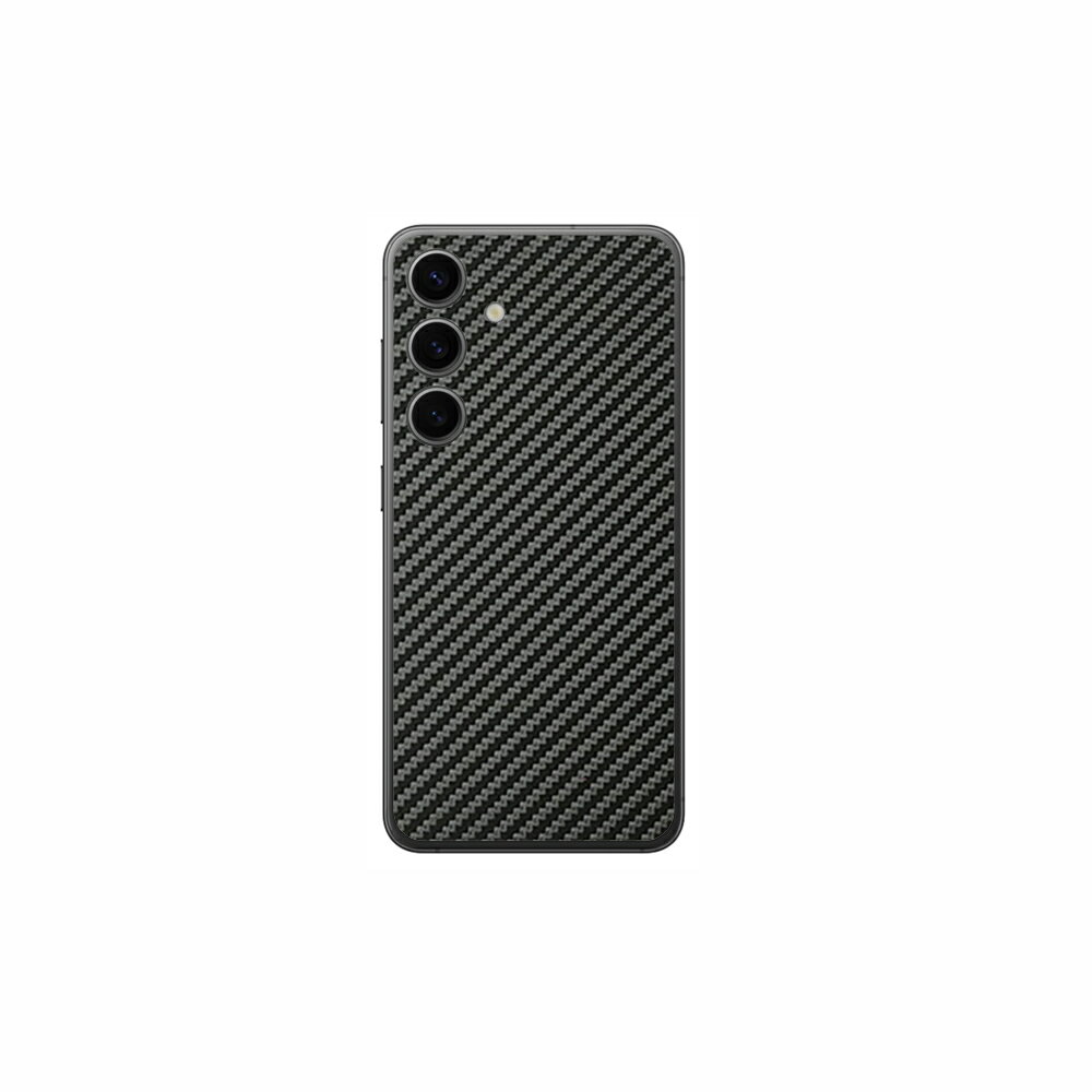 【スーパーSALE 10%OFF】サムスン Galaxy S24対応 スキンシール 背面 保護 シート フィルム 傷防止 日本製 [ブラック カーボン調]