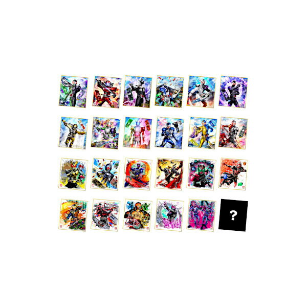 【送料無料】仮面ライダー色紙ARTセレクションFeat. 仮面ライダーW全24種（シークレット入り）バンダイキャンディトイ　食玩のサムネイル