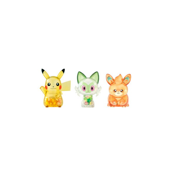 Rakuten - ポケットモンスターポケモン クリスタルコットより　3種(ピカチュウ/ニャオハ/パモ)バンダイキャンディトイ　食玩