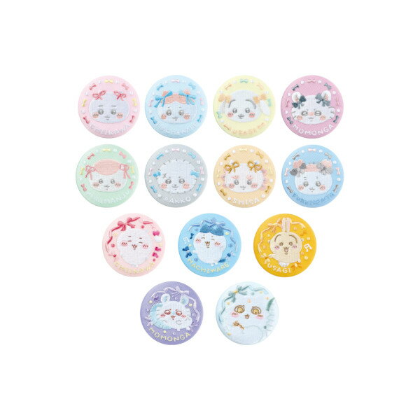【送料無料】ちいかわ刺繍缶バッジビスケットパート2　全13種バンダイキャンディトイ　食玩