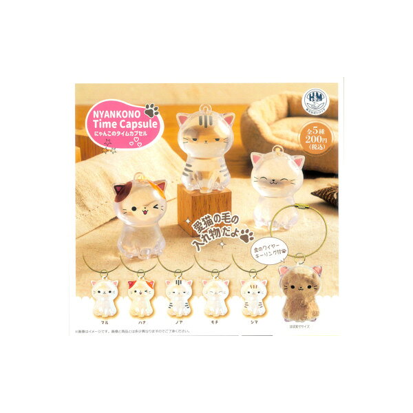 【期間限定】特価商品！にゃんこのタイムカプセル全5種ヒロイチガチャポン　ガシャポン　ガチャガチャ