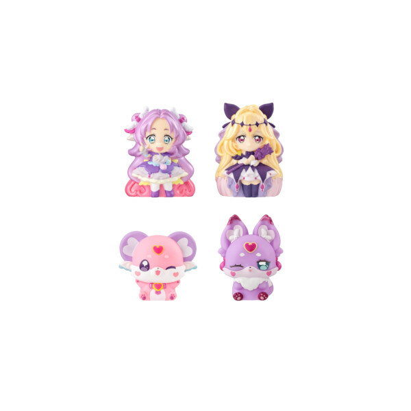 【名探偵プリキュア！スウィートパールドール　より　4種】 『名探偵プリキュア！』から可愛いソフビの新シリーズが登場です！ 髪の毛がパール塗装でツヤツヤ豪華な可愛いソフビ人形♪ 自立するのでお人形遊びにもピッタリな仕様！ それぞれ一緒に並べても可愛いポージングに注目♪ 『名探偵プリキュア！』ファンに嬉しいアイテムです！ ※こちらのラインナップに「キュアアンサー B/キュアミスティック A/キュアミスティック B/キュアアルカナ・シャドウ B」は含まれません。 　 　　★☆ラインナップ☆★ ●　キュアアンサー A ●　キュアアルカナ・シャドウ A ●　ポチタン ●　マシュタン　　　　　　　　　　　　　の　4種類です。 ・新品未使用 ・各箱入り ・各ガム　1個入り ※付属のお菓子は賞味期限が切れている場合があります。 賞味期限切れを理由とした返品返金は一切応じません。 また、付属のお菓子についてのトラブル(お召し上がりの際など)は一切免責とさせていただきます。 ・外箱にスレ等が見られる場合がございます。 ※パッケージ(外箱、外袋等)は、商品の梱包と保護を目的としています。商品破損を伴わないパッケージ破損については、商品返品、交換の対象外とさせていただく場合がございますので予めご了承ください。 ・写真と実際の商品とは多少異なる場合がございます。 ・商品によってはメーカー初期段階での色むらや微細な傷等がある場合がございます、ご理解・ご了承の上ご購入ください。 ※ご注文前に【会社概要ページ】を必ずご確認下さい※ ◇在庫について◇ 当店は、当サイト以外でも販売を行っております。 在庫管理には万全を期しておりますが、ご注文のタイミングによって、商品がご用意できない場合 また、商品の目的を達することが出来ない重大な欠点（部品の欠損、電池切れ等）が判明した場合は、ご注文をお断りする場合がございますので予めご了承下さい。