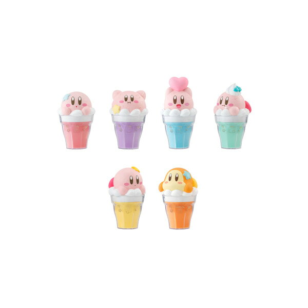 【キャラテフロートケース 星のカービィ　より　ノーマル6種】 「星のカービィ」からラテフロートをイメージした可愛い小物入れ食玩が登場！ カービィたちが可愛くアイストッピングされたドリンク型のフィギュア♪ キャラクター型のアイスを外すと中に小物を入れて飾ることができるよ！ 『星のカービィ』ファンにおススメのアイテムです！ ※こちらのラインナップに「カービィ（ひょっこり）※レアカラーVer.」は含まれません。 　 　　★☆ラインナップ☆★ ●　カービィ（ひょっこり）※ノーマルカラーVer. ●　カービィ（ほおばり） ●　カービィ（フレンズハート） ●　カービィ（クリーム） ●　カービィ（ねそべり） ●　ワドルディ　　　　　　　　　　　　　の　6種類です。 ※ 「カービィ（ひょっこり）※ノーマルカラーVer.」 のみ、中身の種類の確認の為、開封しております。 ・新品未使用 ・サイズ：本体　約85mm ・各箱入り ・各ガム　1個入り ※付属のお菓子は賞味期限が切れている場合があります。 賞味期限切れを理由とした返品返金は一切応じません。 また、付属のお菓子についてのトラブル(お召し上がりの際など)は一切免責とさせていただきます。 ・外箱にスレ等が見られる場合がございます。 ※パッケージ(外箱)は、商品の梱包と保護を目的としています。商品破損を伴わないパッケージ破損については、商品返品、交換の対象外とさせていただく場合がございますので予めご了承ください。 ・写真と実際の商品とは多少異なる場合がございます。 ・商品によってはメーカー初期段階での色むらや微細な傷等がある場合がございます、ご理解・ご了承の上ご購入ください。 ※ご注文前に【会社概要ページ】を必ずご確認下さい※ ◇在庫について◇ 当店は、当サイト以外でも販売を行っております。 在庫管理には万全を期しておりますが、ご注文のタイミングによって、商品がご用意できない場合 また、商品の目的を達することが出来ない重大な欠点（部品の欠損、電池切れ等）が判明した場合は、ご注文をお断りする場合がございますので予めご了承下さい。