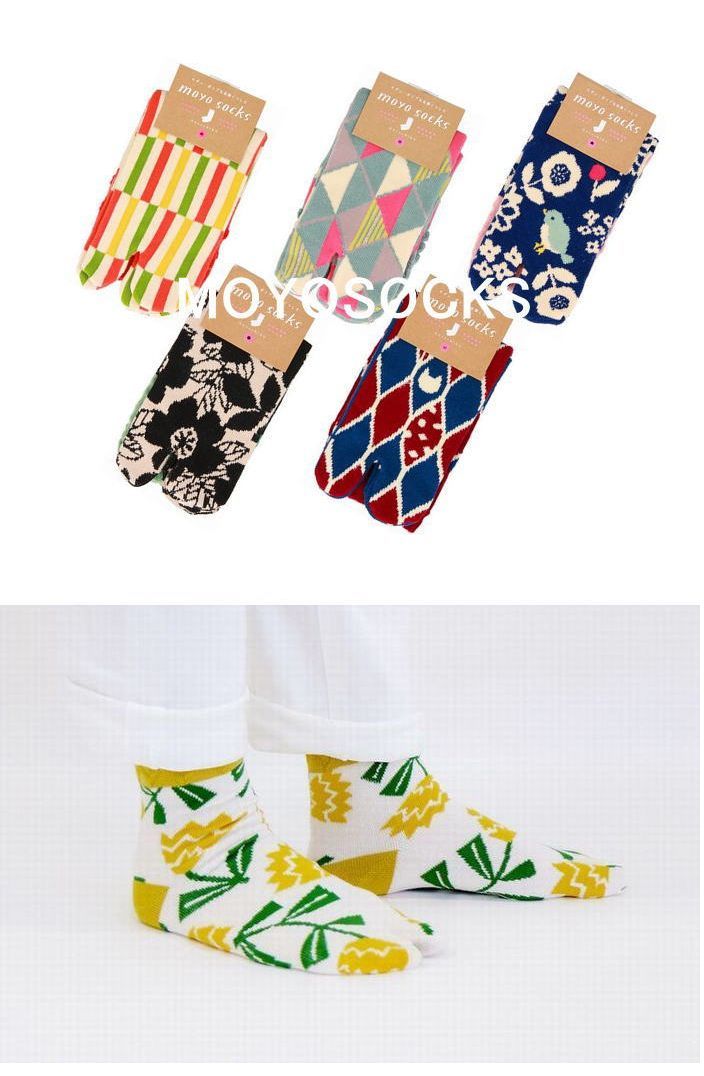 足袋ソックス レディース 和柄モダンでポップな足袋靴下 moyo socks 京都くろちく