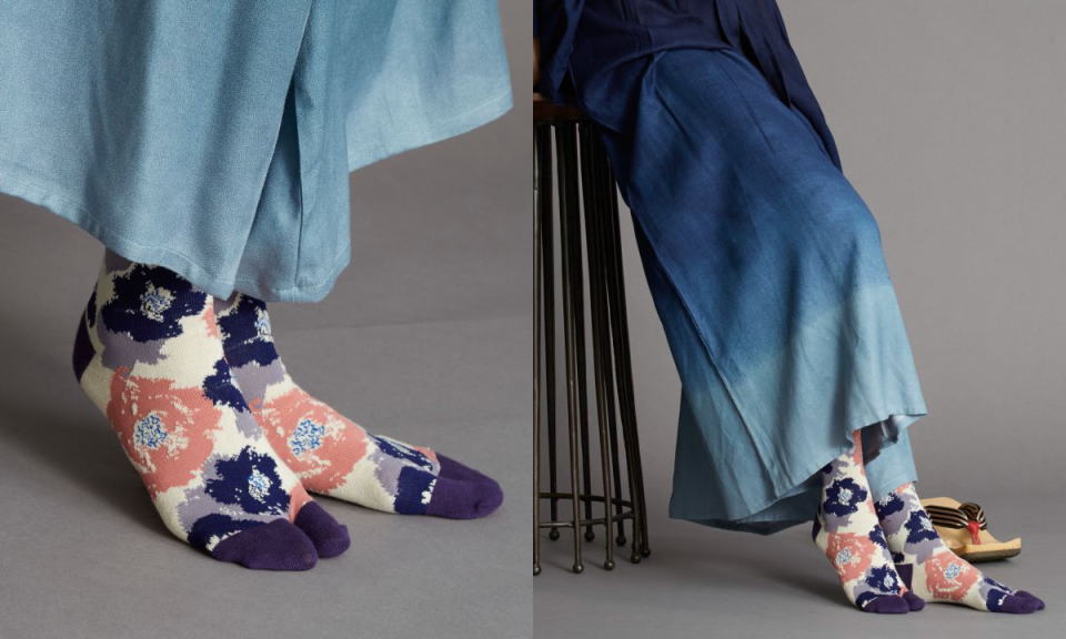 足袋ソックス 日本製 レディース カヤNO.6 和柄がお洒落なレディース足袋ソックス 足袋靴下 女性 カヤ
