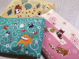 刺繍平ポーチ大犬柄いぬ語りシリーズ小物入れや御朱印帳入れにも