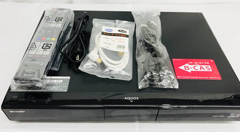 SHARP シャープ AQUOS アクオス　BD-HDS65　ブルーレイレコーダー 2011年製 　新品リモコン HDMI付き 完動品、整備済み　