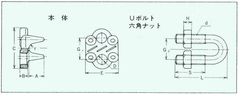 【UTK】鍛造製 ワイヤークリップ 生地 黒 F12 使用ワイヤー径 11.5~12mm 10個セット