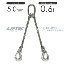 ステンレスチェーンスリング 2本吊 5mm 使用荷重:0.6t リフテック SUSステンレスチェーン