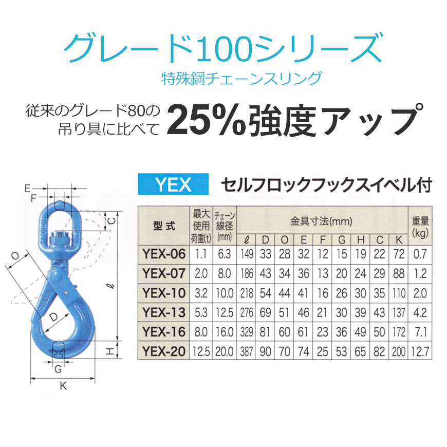 ��եƥå� G100 ����ե��å��եå������٥��� YEX-13 ���Ѳٽ�5.3t ��12.5mm