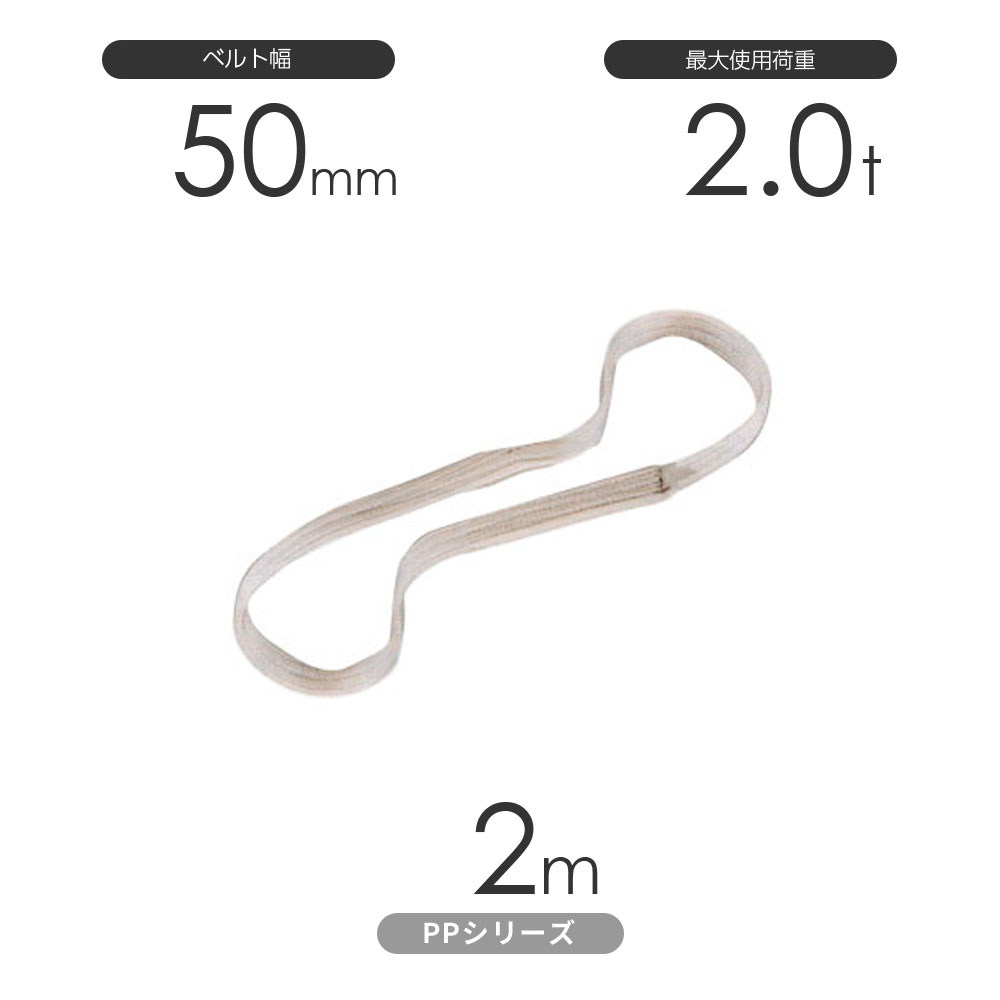 Rakuten - 化学薬品用ベルトスリング PPシリーズ エンドレス形（N型）幅50mm×2m 使用荷重:2.0t 丸善織物
