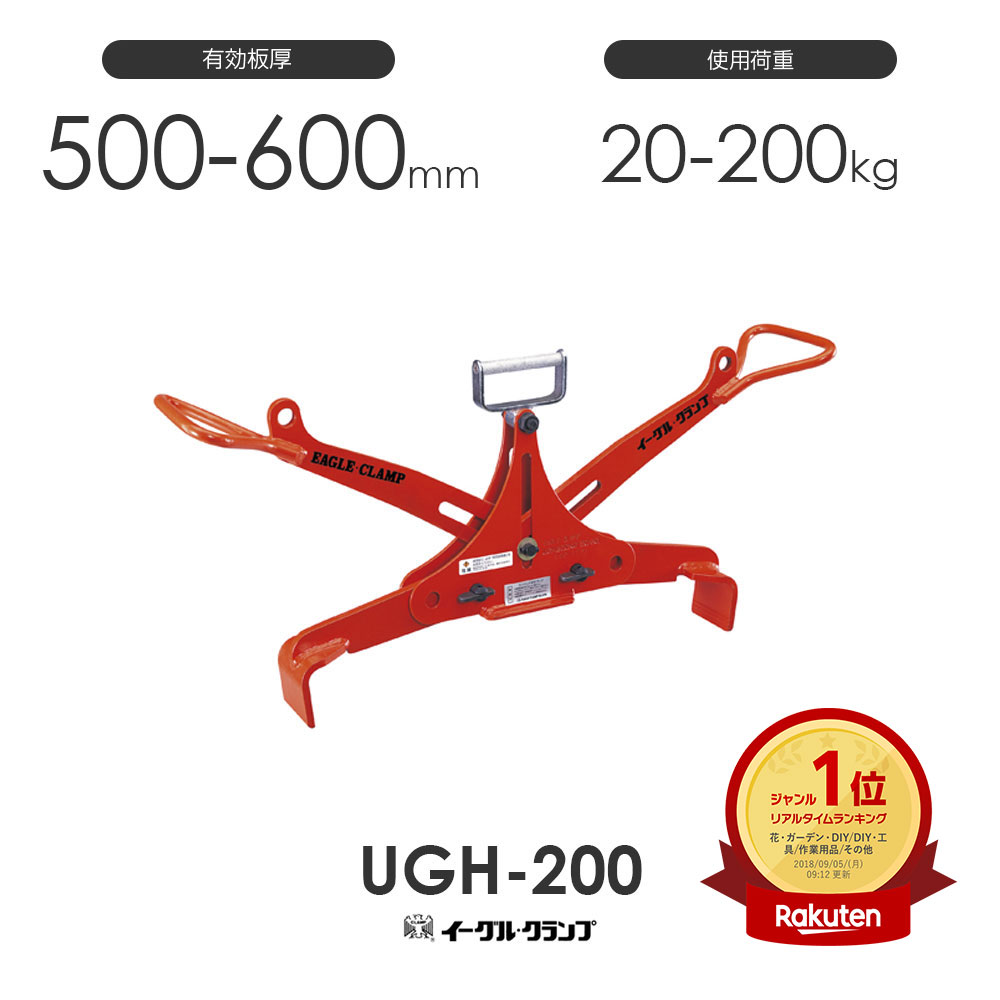 イーグルクランプ U字溝蓋用 UGH-200 開口寸法500・600mm兼用型