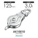 AK10010 強力ブロックPB型(ベアリング入) 浅野金属工業 ASANO ステンレス滑車