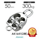 AK1641 AKブロックS型(50mm×2車) 浅野金属工業 ASANO ステンレス滑車