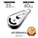 AK1824 ミニブロック 固定式(35mm×1車) 浅野金属工業 ASANO ステンレス滑車