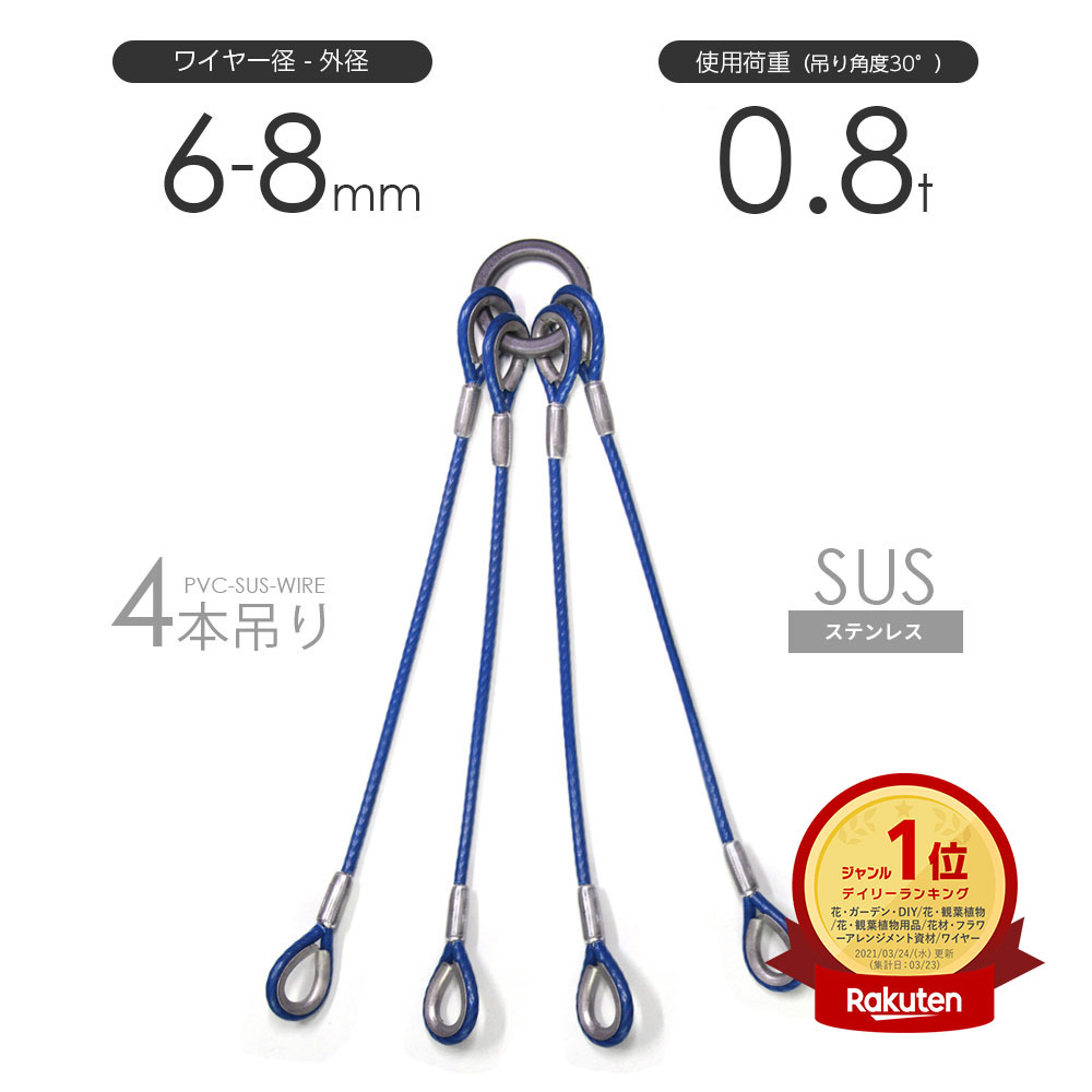4ߤӥˡʤƥ쥹̳ݤ磻䡼 6-8mm(7x19 SUS304) ӥ˥ȥ磻䡼 ʤ磻䡼 ӥˡ봬 ӥˡ...