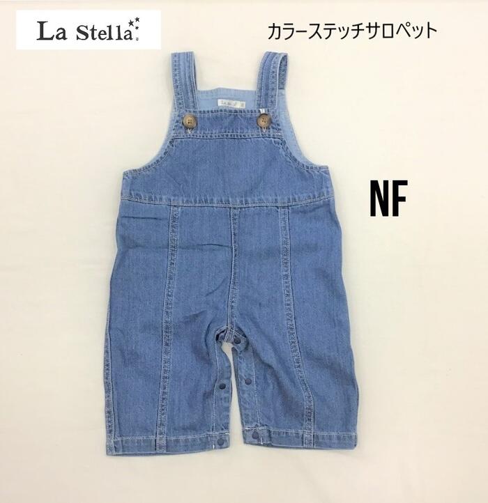 オーシャンアンドグラウンド ベビー服 オーシャン＆グラウンド ラステラ OCEAN&GROUND La Stella カラーステッチサロペット 3327701サロペット オーバーオール つなぎ ベビー 70cm 80cm 90cm