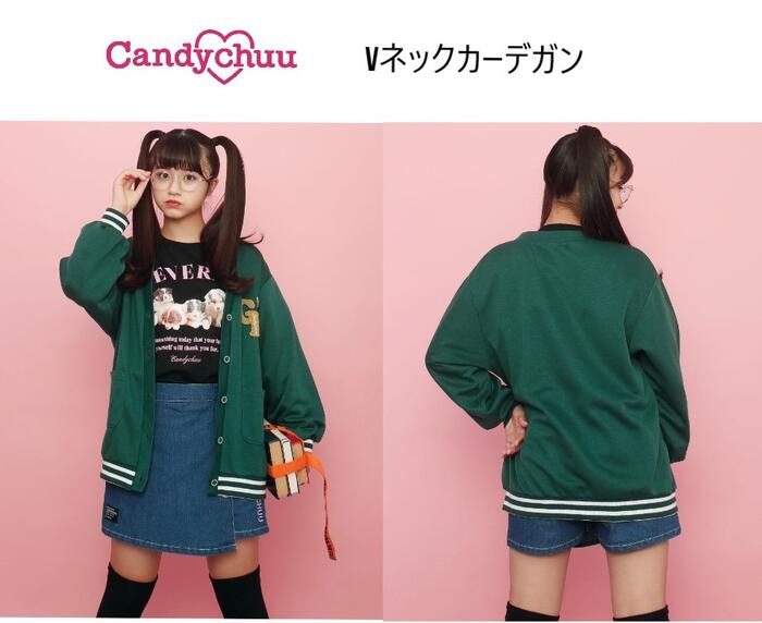 【最終セール】【70％OFF】キャンディチュウ Candychuu Vネックカーディガン 20340...