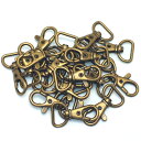 ナスカン 15mm アンティークゴールド 20個セット | 金具 レザークラフト 手芸 副資材 ハンドクラフト パーツ 手作り ハンドメイド 金古美