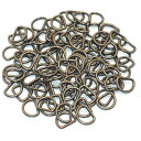 Dカン 1.8×10mm 100個セット 【 日本製 】 | アンティークゴールド シルバー(ニッケル) | 金具 レザークラフト 手芸 副資材 ハンドクラフト...