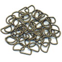 Dカン 2×15mm 50個セット 【 日本製 】 | アンティークゴールド シルバー(ニッケル) | 金具 レザークラフト 手芸 副資材 ハンドクラフト パー...