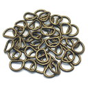 Dカン 3×15mm 50個セット 【 日本製 】 | アンティークゴールド シルバー(ニッケル) | 金具 レザークラフト 手芸 副資材 ハンドクラフト パー...