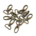 ナスカン 20mm アンティークゴールド 10個セット | 金具 レザークラフト 手芸 副資材 ハンドクラフト パーツ 手作り ハンドメイド 金古美