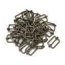 一本線送り(移動カン) 2×20mm アンティークゴールド 30個セット 【 日本製 】 | 金具 レザークラフト 手芸 副資材 ハンドクラフト パーツ 手作り...