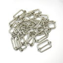 一本線送り(移動カン) 3×25mm シルバー(ニッケル) 20個セット 【 日本製 】 | 金具 レザークラフト 手芸 副資材 ハンドクラフト パーツ 手作り...