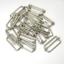 一本線送り(移動カン) 3×39mm シルバー(ニッケル) 20個セット 【 日本製 】 | 金具 レザークラフト 手芸 副資材 ハンドクラフト パーツ 手作り...