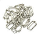 一本線送り(移動カン) 4×40mm シルバー(ニッケル) 20個セット 【 日本製 】 | 金具 レザークラフト 手芸 副資材 ハンドクラフト パーツ 手作り...