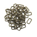 角カン(小カン) 15×7×2.2mm 50個セット 【 日本製 】 | アンティークゴールド シルバー(ニッケル) | 金具 レザークラフト 手芸 副資材 ハ...
