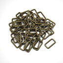 角カン(小カン) 21×9×2.6mm アンティークゴールド 50個セット 【 日本製 】 | 金具 レザークラフト 手芸 副資材 ハンドクラフト パーツ 手作...