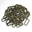 角カン(小カン) 30×10×3.2mm アンティークゴールド 50個セット 【 日本製 】 | 金具 レザークラフト 手芸 副資材 ハンドクラフト パーツ 手...
