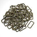 角カン(小カン) 30×13×3mm アンティークゴールド 50個セット 【 日本製 】 | 金具 レザークラフト 手芸 副資材 ハンドクラフト パーツ 手作り...