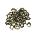 ハトメ (アイレット) #25 (内径9.7mm 外径19mm) 座金付き 30組セット 【 日本製 】 | アンティークゴールド ゴールド(真鍮無垢 - キリ...