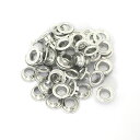 ハトメ (アイレット) #25 (内径9.7mm 外径19mm) 座金付き アルミ(シルバー) 30組セット 【 日本製 】 | 素材 アクセサリー パーツ 手...