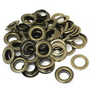 ハトメ (アイレット) #30 (内径15mm 外径28mm) 座金付き 25組セット 【 日本製 】 | アンティークゴールド ゴールド(真鍮無垢 - キリン...