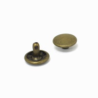 両面特大カシメ足並頭13mm足10mmアンティークゴールドシルバー(ニッケル)50組セット【クロネコDM便OK】