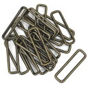 角カン(小カン) 50×10×3.5mm 20個セット 【 日本製 】 | アンティークゴールド シルバー(ニッケル) | 金具 レザークラフト 手芸 副資材 ...