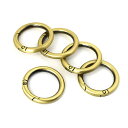 丸カラビナスカン 小 内径 25mm アンティークゴールド シルバー(ニッケル) 5個セット | 金具 レザークラフト 手芸 副資材 ハンドクラフト パーツ 手...