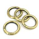 丸カラビナスカン 大 内径 30mm アンティークゴールド シルバー(ニッケル) 4個セット | 金具 レザークラフト 手芸 副資材 ハンドクラフト パーツ 手...