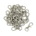 ナスカン 8mm シルバー(ニッケル) 20個セット | 金具 レザークラフト 手芸 副資材 ハンドクラフト パーツ 手作り ハンドメイド 銀色